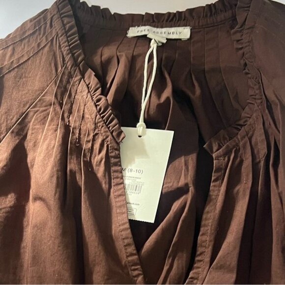🆕 Free Assembly Flutter Sleeve Maxi Dress - Brown, Size M (8–10) - Picture 6 of 11